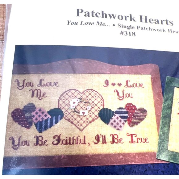 Patchwork Hearts Cross Stitch Kit By Nancys Needle - Picture 1 of 5